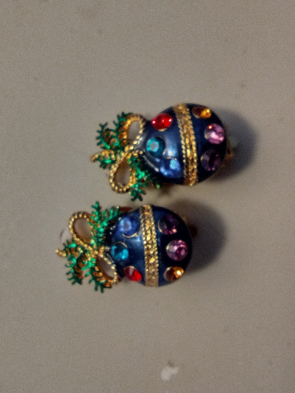 Christmas ornament Clip On Earrings